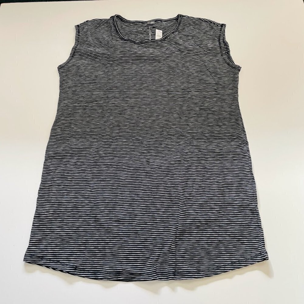 NWT Talbots Dress Stripe Navy Blue White Sleeveless Cut Out Coverup Petite Plus
